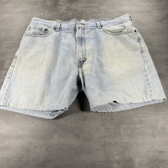 Vintage Levi's Jean Shorts Men 38x6‎ Denim Jorts Light Wash Faded Western Cowboy - Picture 1 of 10